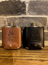 Load image into Gallery viewer, Horse Soldier Leather Wrapped Stainless Flask
