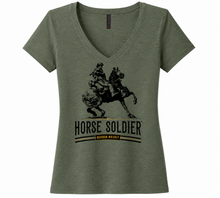 Load image into Gallery viewer, Legacy | Ladies V-Neck | Horse Soldier Bourbon
