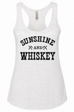 Load image into Gallery viewer, Sunshine &amp; Whiskey | Ladies Tank | Horse Soldier Bourbon
