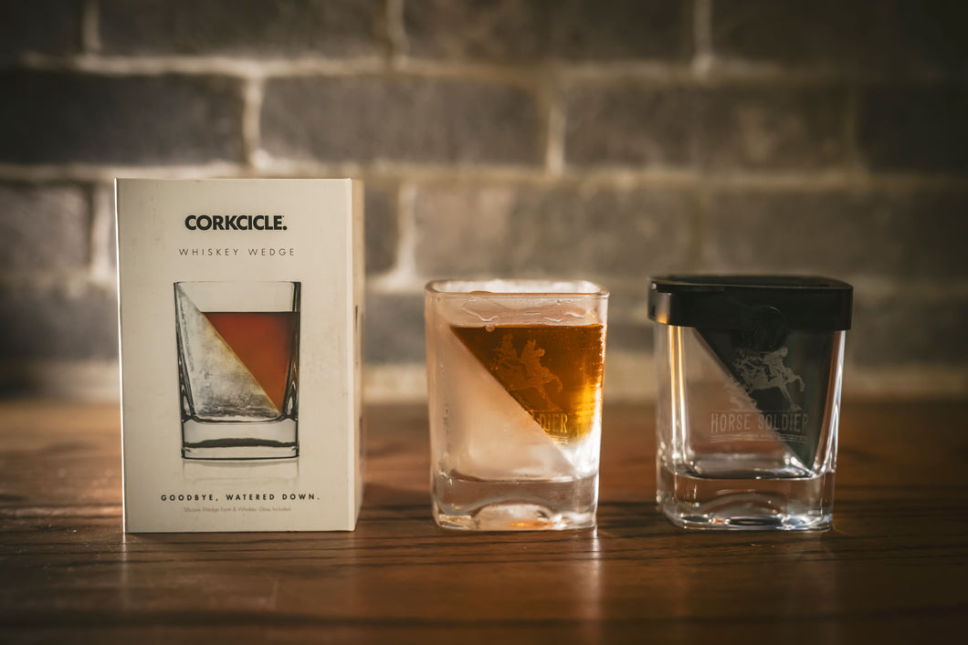 Whiskey Wedge Glass Horse Soldier Bourbon