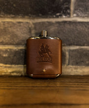 Load image into Gallery viewer, Horse Soldier Leather Wrapped Stainless Flask
